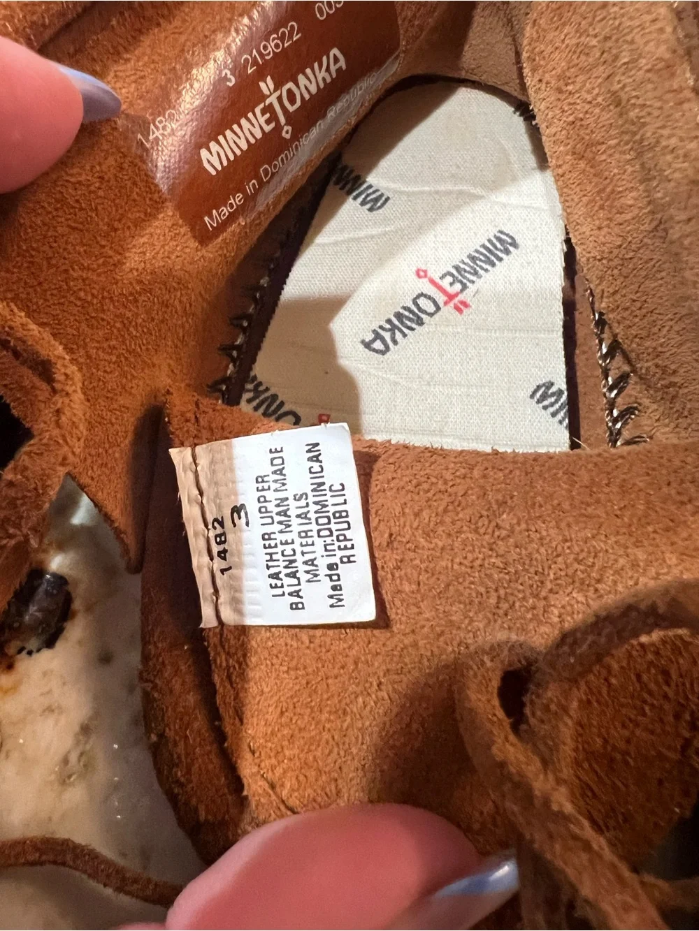 Minnetonka Toddler Fringe Suede Moccasins - Brown